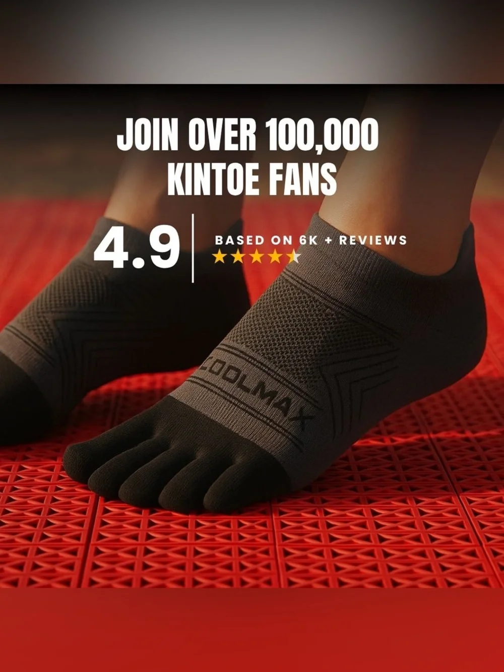 Lot of 3 Kintoe Coolmax Performance No Show Socks Unisex